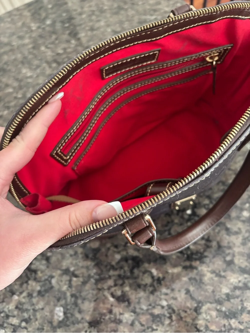 Dooney & Bourke structured croc